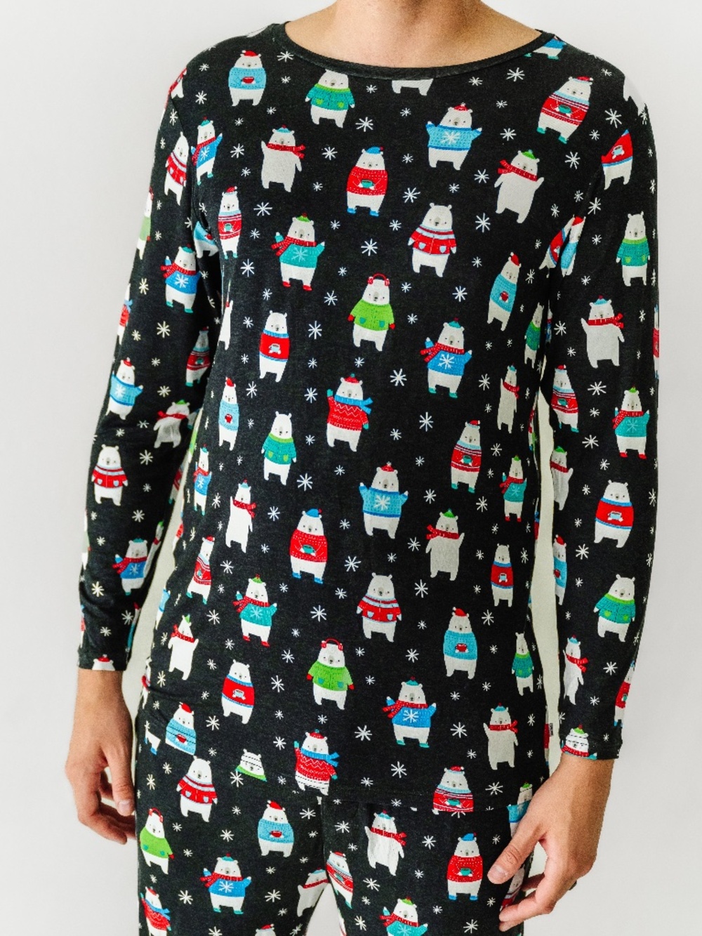 Little Sleepies Polar Bear Christmas Pajamas Top (Medium)